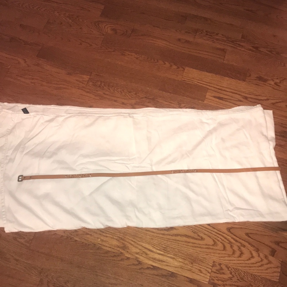 Tan Belt with Beading